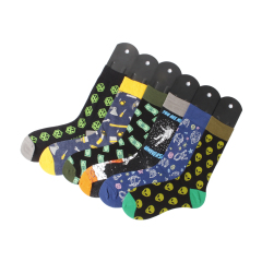 2026 HJ High quality Professional Design Happy Custom Colorful Jacquard Sox Design Socks Funny Socks Happy Man Socks