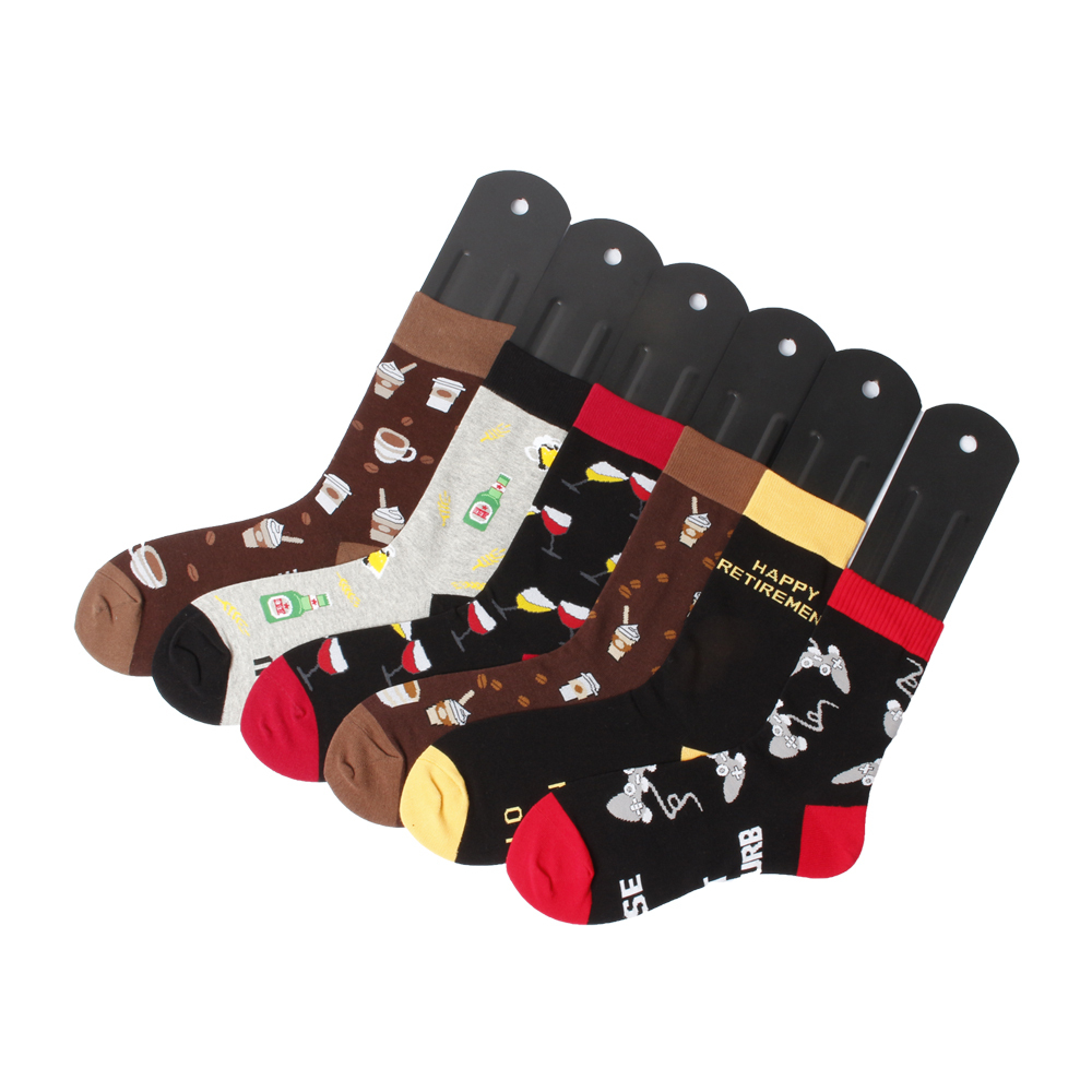 2026 HJ High quality Professional Design Happy Custom Colorful Jacquard Sox Design Socks Funny Socks Happy Man Socks