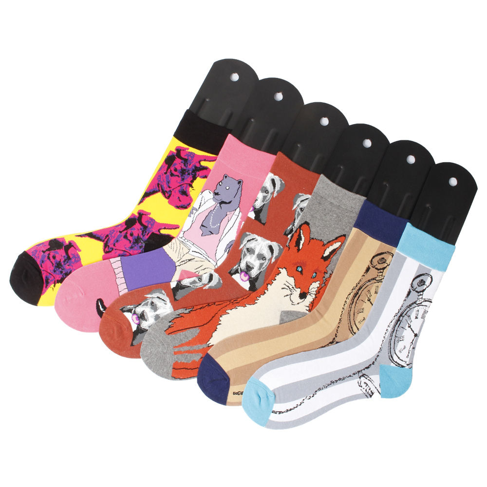 2026 HJ High quality Professional Design Happy Custom Colorful Jacquard Sox Design Socks Funny Socks Happy Man Socks