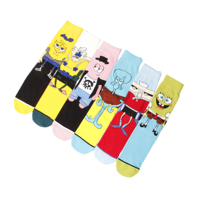 2026 HJ High quality Professional Design Happy Custom Colorful Jacquard Sox Design Socks Funny Socks Happy Man Socks