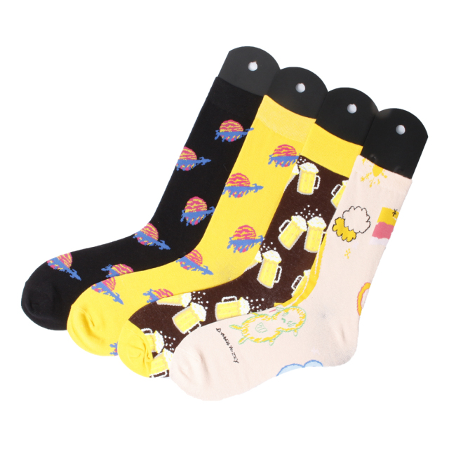 2026 HJ High quality Professional Design Happy Custom Colorful Jacquard Sox Design Socks Funny Socks Happy Man Socks