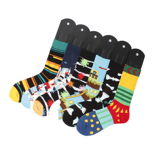 2026 HJ High quality Professional Design Happy Custom Colorful Jacquard Sox Design Socks Funny Socks Happy Man Socks