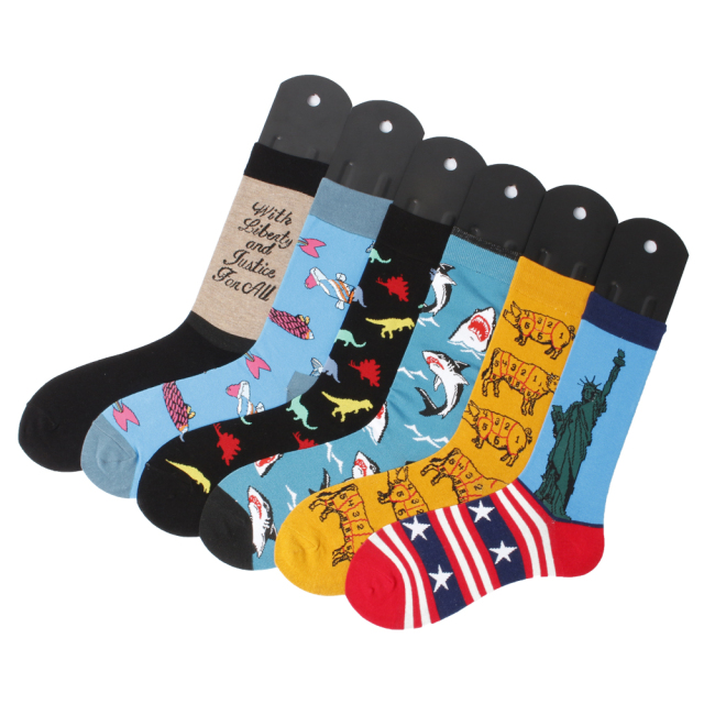 2026 HJ High quality Professional Design Happy Custom Colorful Jacquard Sox Design Socks Funny Socks Happy Man Socks