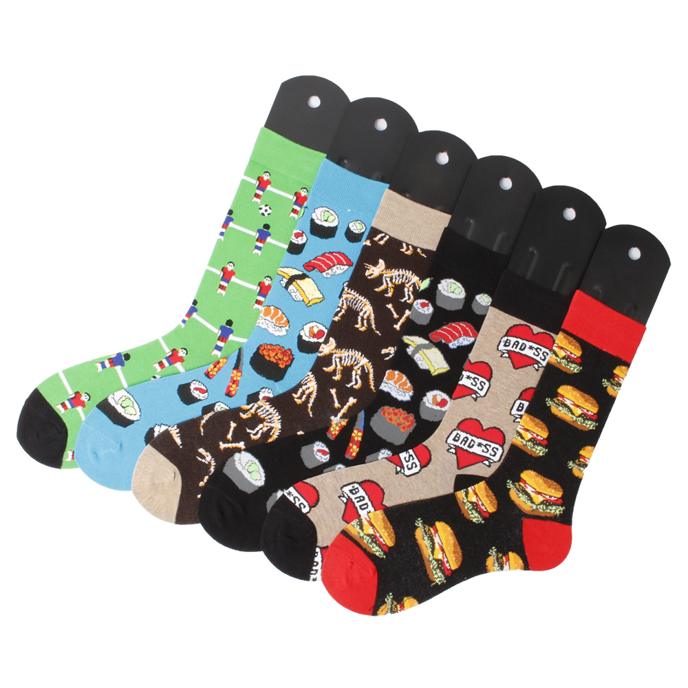 2026 HJ High quality Professional Design Happy Custom Colorful Jacquard Sox Design Socks Funny Socks Happy Man Socks