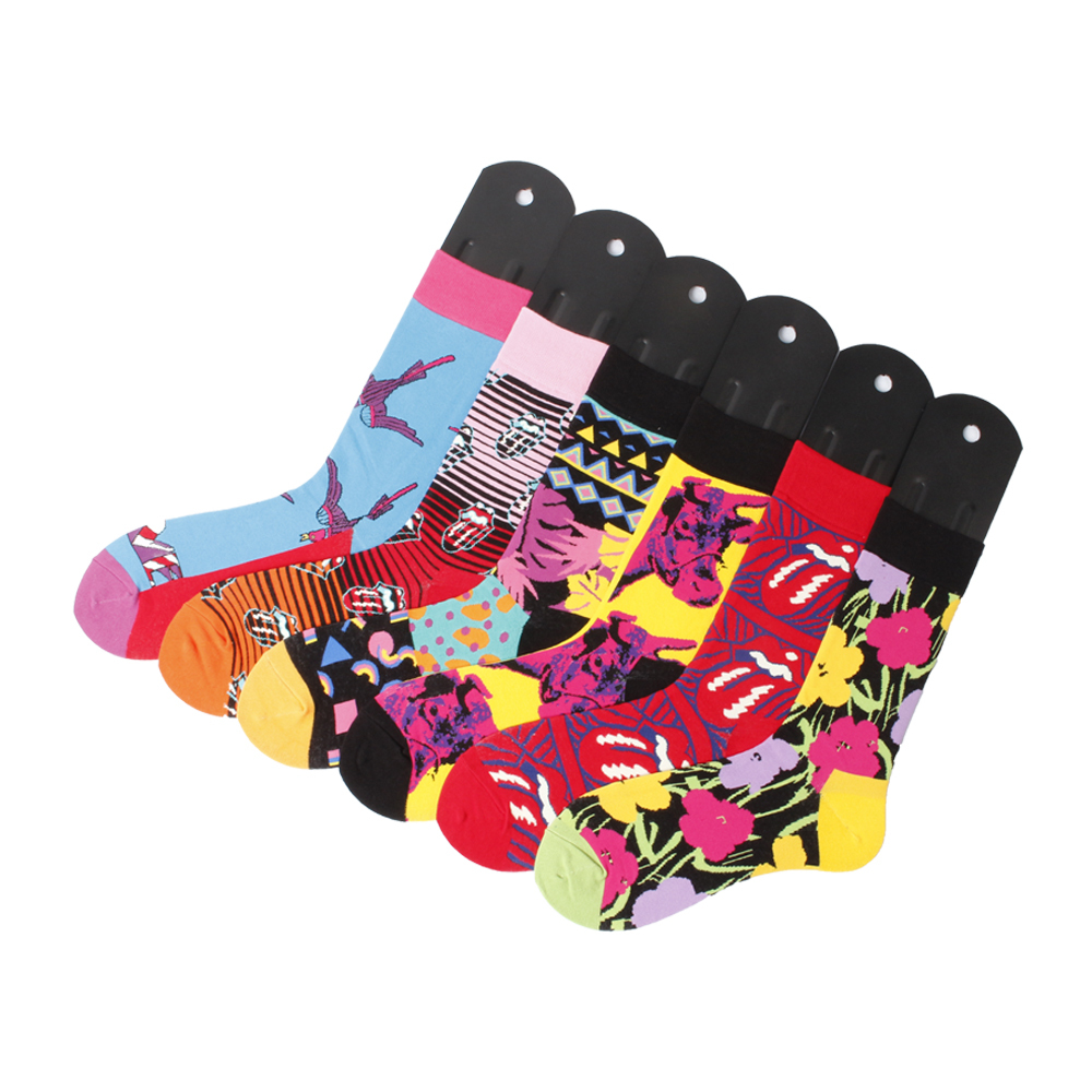 2026 HJ High quality Professional Design Happy Custom Colorful Jacquard Sox Design Socks Funny Socks Happy Man Socks