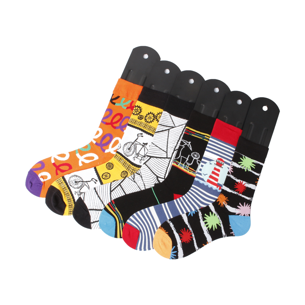 2026 HJ High quality Professional Design Happy Custom Colorful Jacquard Sox Design Socks Funny Socks Happy Man Socks