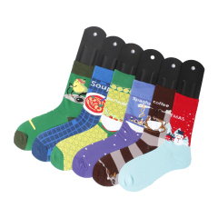 2026 HJ High quality Professional Design Happy Custom Colorful Jacquard Sox Design Socks Funny Socks Happy Man Socks