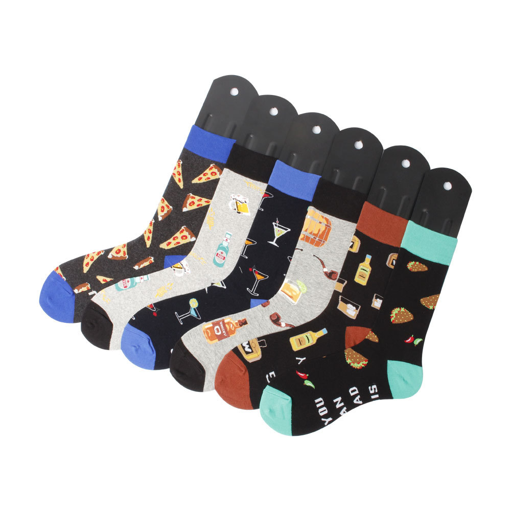 2026 HJ High quality Professional Design Happy Custom Colorful Jacquard Sox Design Socks Funny Socks Happy Man Socks