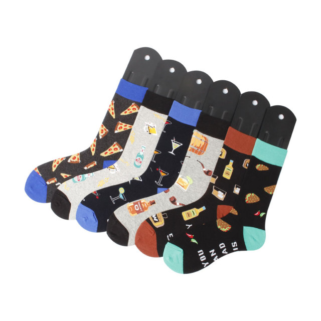 2026 HJ High quality Professional Design Happy Custom Colorful Jacquard Sox Design Socks Funny Socks Happy Man Socks
