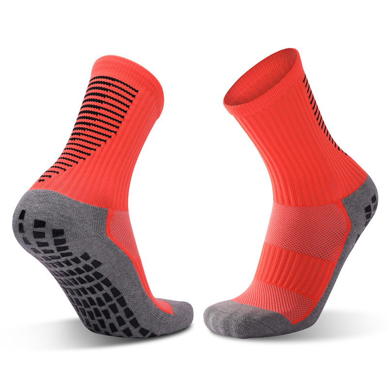 2026 HJ Custom Wholesale Anti-slip Indoor Anti Slip Terry Fitness Socks Women's Cotton Private Logo Grip Pilates Crew Yoga Socks