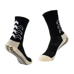2026 HJ New Arrival Wholesale Indoor Terry Skate Yoga Socks Mid Calf Cotton Grip Anti Slip Pilates Socks for Unisex