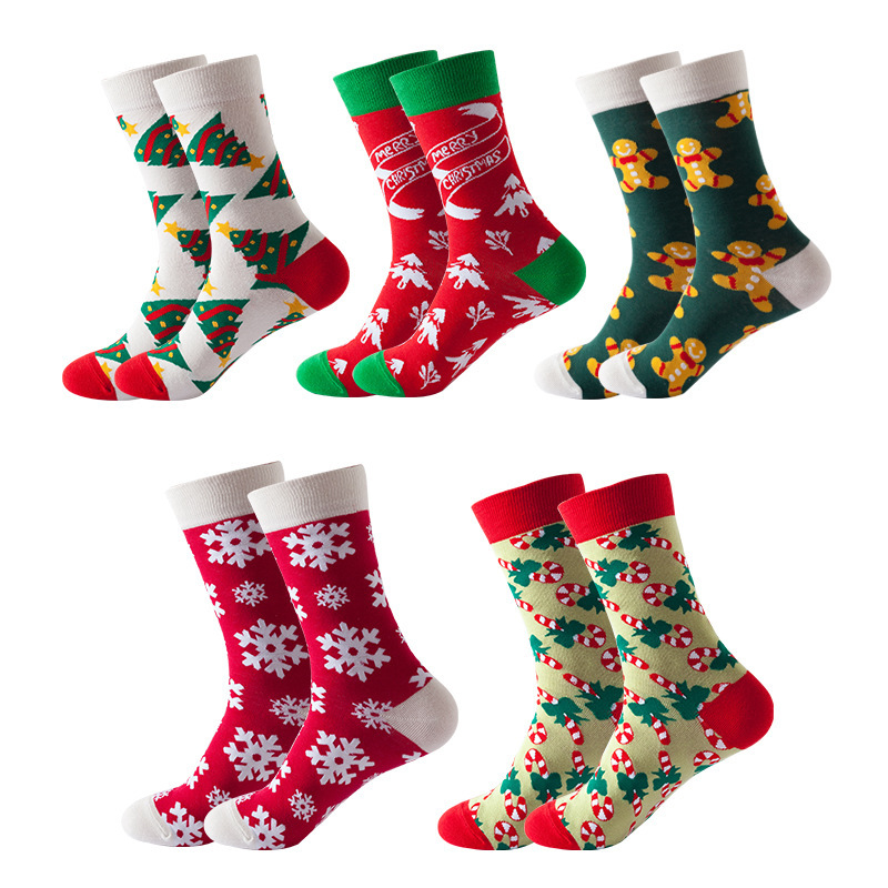 HJ 2026 Professional Design Happy Custom Colorful Jacquard Sox Design Socks Funny Socks Happy Man Socks