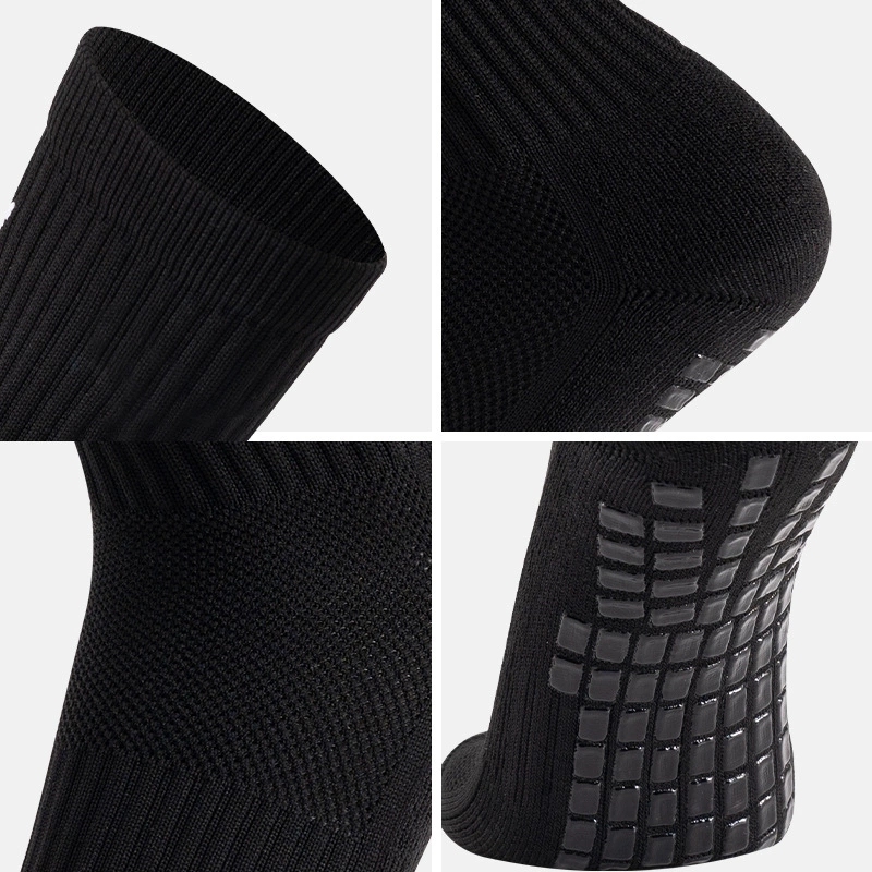 2026 HJ New Arrival Wholesale Indoor Terry Skate Yoga Socks Mid Calf Cotton Grip Anti Slip Pilates Socks for Unisex