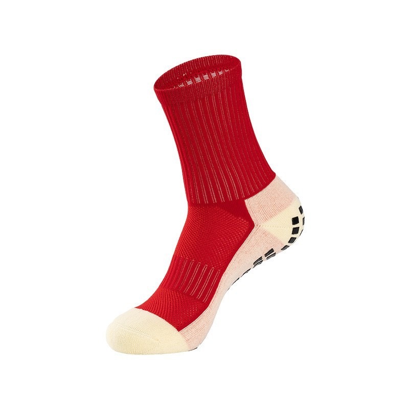 2026 HJ New Arrival Wholesale Indoor Terry Skate Yoga Socks Mid Calf Cotton Grip Anti Slip Pilates Socks for Unisex