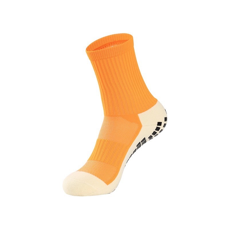 2026 HJ New Arrival Wholesale Indoor Terry Skate Yoga Socks Mid Calf Cotton Grip Anti Slip Pilates Socks for Unisex