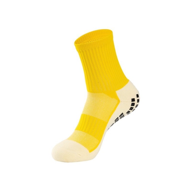 2026 HJ New Arrival Wholesale Indoor Terry Skate Yoga Socks Mid Calf Cotton Grip Anti Slip Pilates Socks for Unisex
