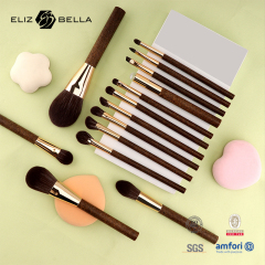 Coffee Ground Handle Design,Eco-Conscious Makeup Brush Kit – Plastic-Free, Reusable & Kind to the Planet
