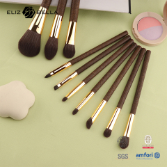 Coffee Ground Handle Design,Eco-Conscious Makeup Brush Kit – Plastic-Free, Reusable & Kind to the Planet
