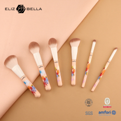 Calee Essential Makeup Brush Collection – 6 PCS Multi-Functional Tools for All Makeup Types