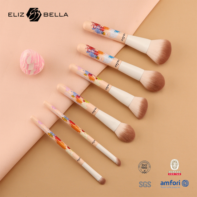 Calee Essential Makeup Brush Collection – 6 PCS Multi-Functional Tools for All Makeup Types