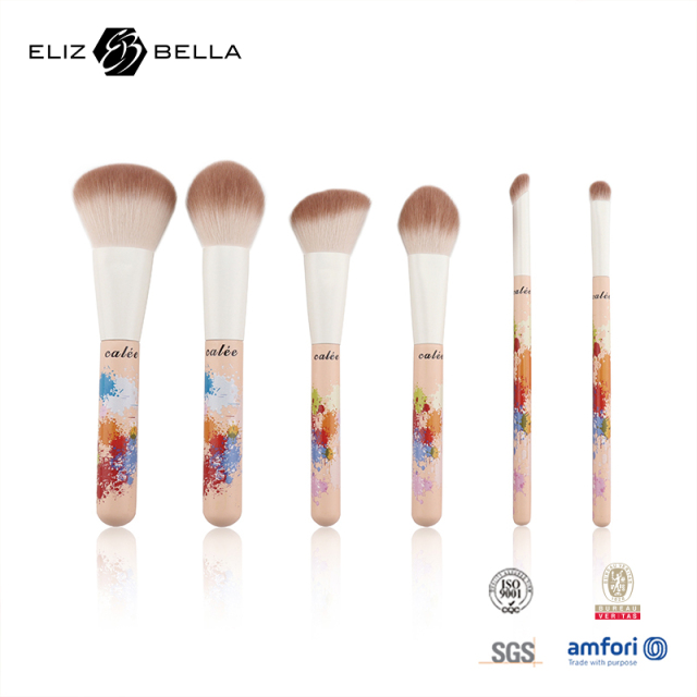 Calee Essential Makeup Brush Collection – 6 PCS Multi-Functional Tools for All Makeup Types