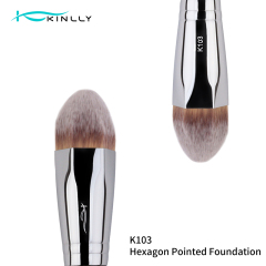 K103 Hexagon Pointed Foundation Brush,Customization Logo, Color, and Packaging Welcome