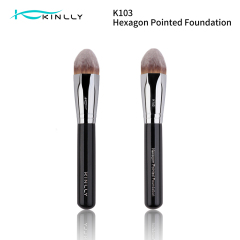 K103 Hexagon Pointed Foundation Brush,Customization Logo, Color, and Packaging Welcome
