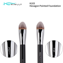 K103 Hexagon Pointed Foundation Brush,Customization Logo, Color, and Packaging Welcome