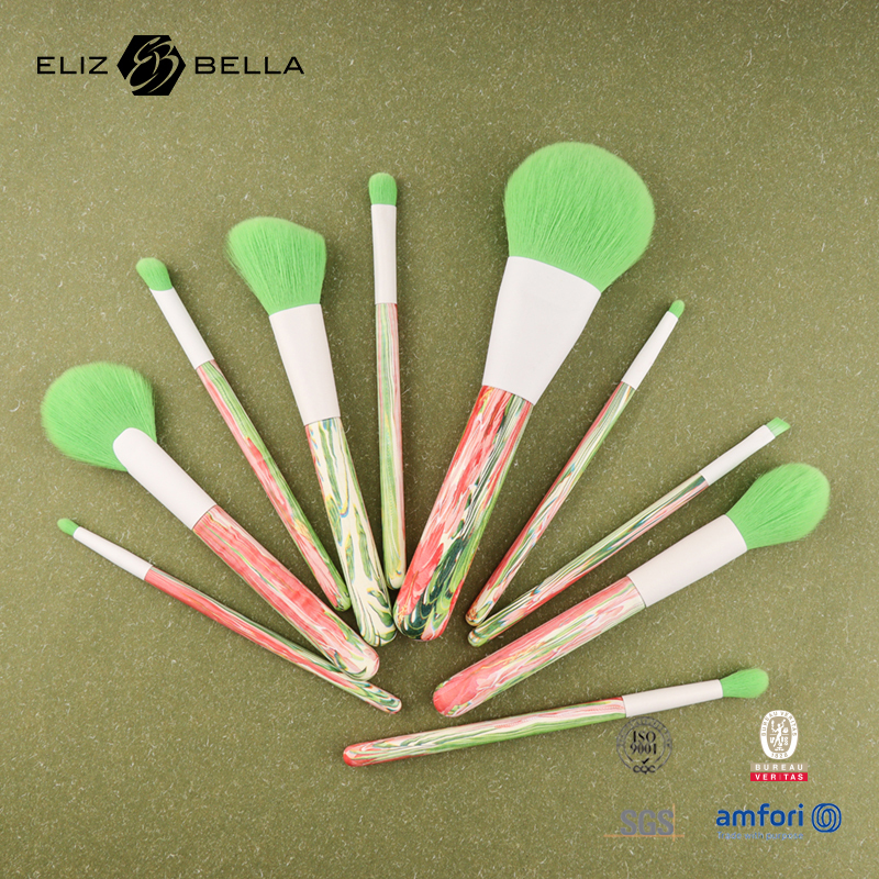 Luxury Feel, Affordable Price: Water-Printed Wood Handle Nylon Brushes with Aluminum Ferrule – OEM/ODM Supported