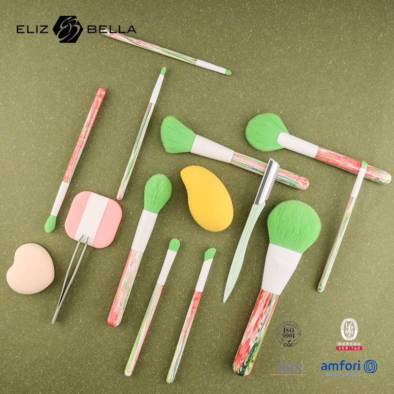 Luxury Feel, Affordable Price: Water-Printed Wood Handle Nylon Brushes with Aluminum Ferrule – OEM/ODM Supported