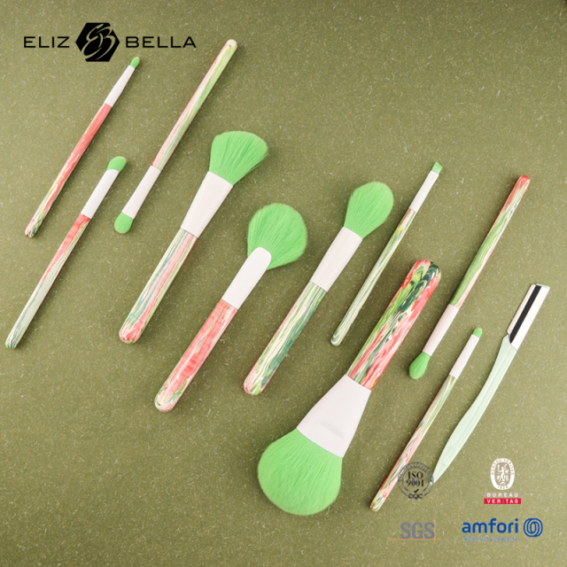 Luxury Feel, Affordable Price: Water-Printed Wood Handle Nylon Brushes with Aluminum Ferrule – OEM/ODM Supported