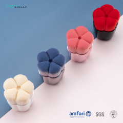 Custom KINLLY Floral Makeup Brush Set – 3D Petal Design with Metal Base | OEM/ODM Private Label Available, BSCI & ISO Certified