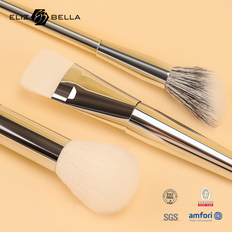 Private Label Makeup Brush – Synthetic Hair, Aluminum Ferrule, Metal Handle,Wood or Plastic Handle  Are Options – MOQ 3K