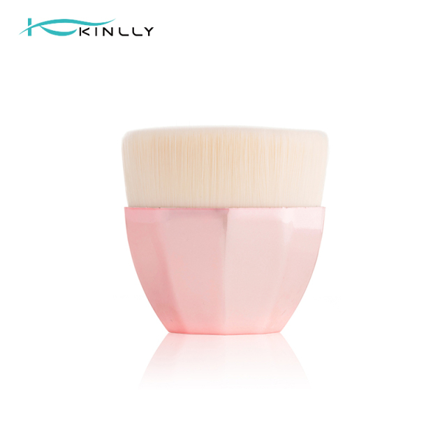 KINLLY Luxury Petal Makeup Brush – Soft Synthetic Bristles with Rose Gold Metal Base | Elegant & High-Performance Blending Tool