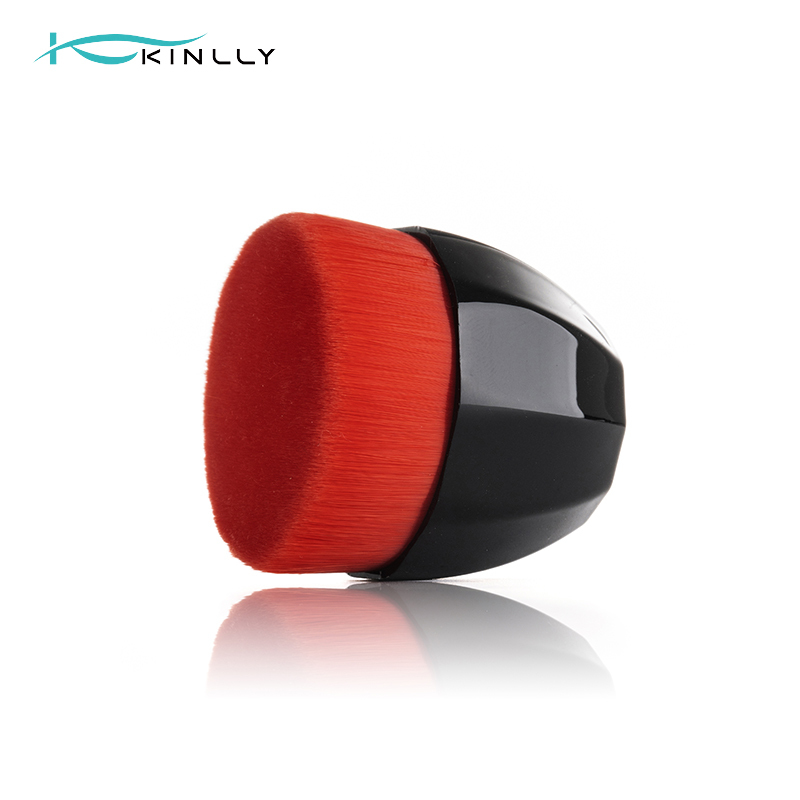 KINLLY Red Petal Makeup Brush – Soft Synthetic Bristles with Glossy Black Base | Modern, High-Performance Blending Tool