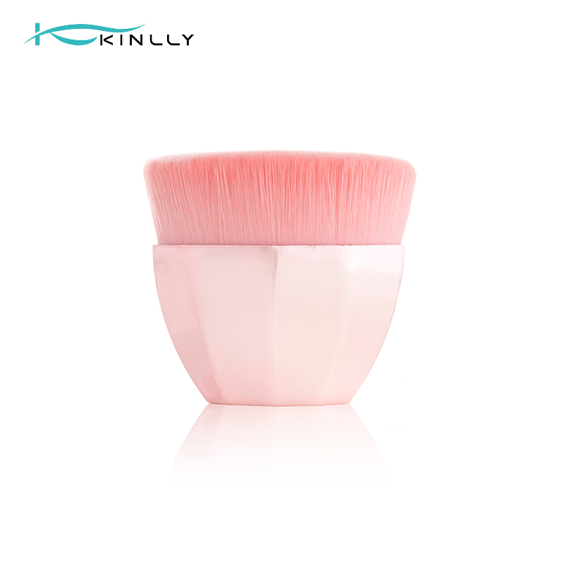 KINLLY Luxury Petal Makeup Brush – Soft Synthetic Bristles with Rose Gold Metal Base | Elegant & High-Performance Blending Tool