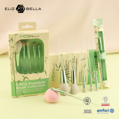 Custom Makeup Brush –Synthetic Tips, Aluminum Ferrule, Clear Plastic Handle With Paper Boxes  – OEM/ODM Design