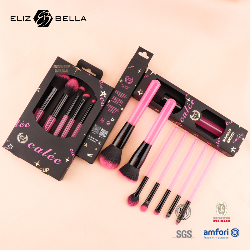 Luxury Paper Box Design + Custom Synthetic Brushes – Aluminum Ferrule, Plastic Handle，OEM Packaging