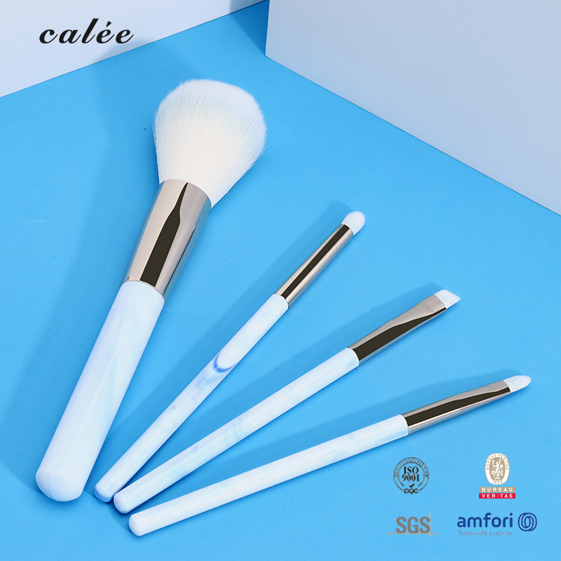 Vegan Makeup Brush – Synthetic Fibers, Aluminum Ferrule, Plastic Handle – Custom Color