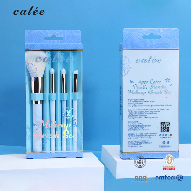 Custom Logo Synthetic Brushes – Modern PVC Packaging with Comfort-Grip Plastic Handles, OEM Friendly