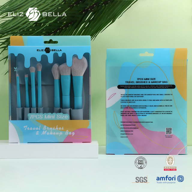 Fully Customizable Synthetic Brushes With Professional Quality – Clear PVC Box & Plastic Handle, OEM/ODM Available