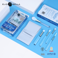 5pcs Makeup Brush ,Travel Size – Fine Synthetic Hairs, Polished Aluminum Ferrule, Natural Wood Handle – ODM Service