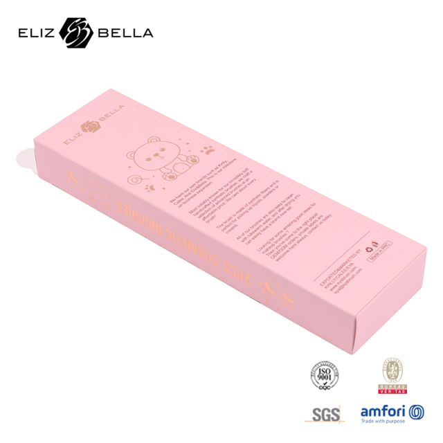 2PCS  High-Impact Branding Mini Kit: Synthetic Hair Brushes with Full Custom Paper Box & Handle Material Choice