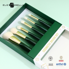 Customizable Art Makeup Brushes with Premium Paper Box – Classic Design Wood Handles