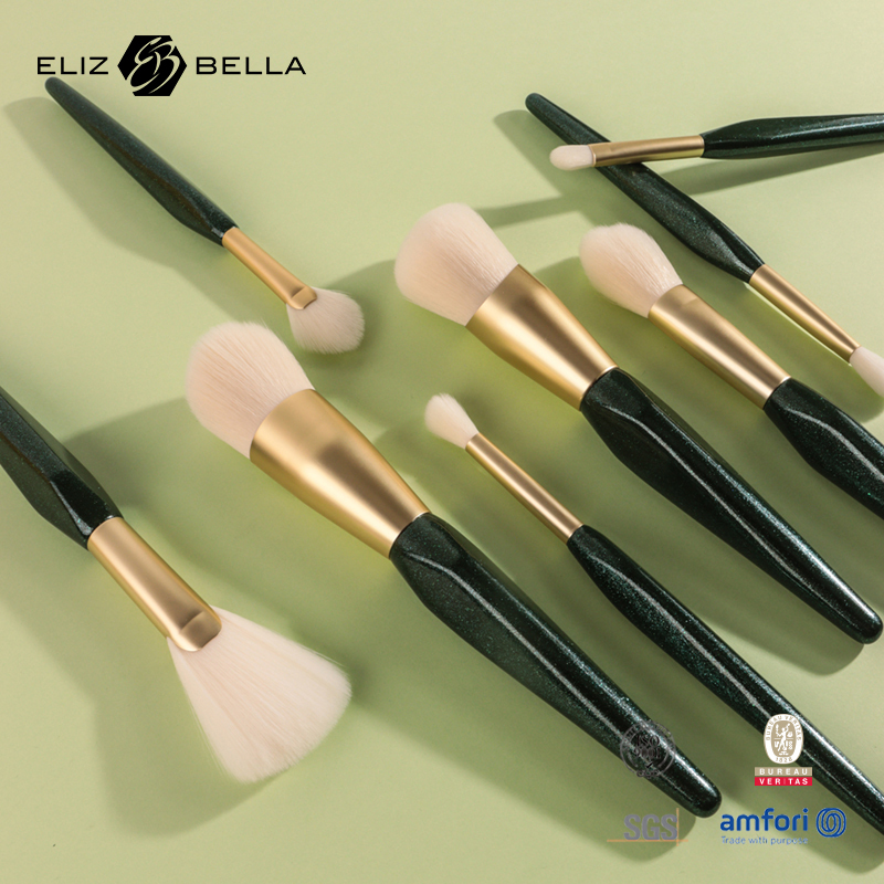 Customizable Art Makeup Brushes with Premium Paper Box – Classic Design Wood Handles