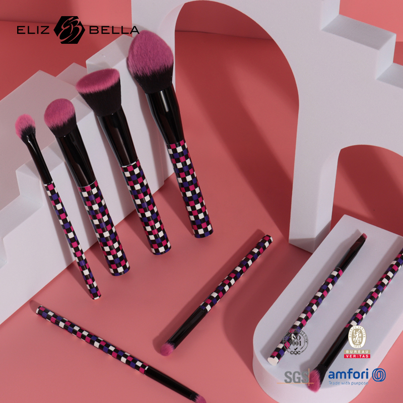 Premium Synthetic Bristles Brushes ,Aluminium Ferrule And Plastic Handles,Custom Finish