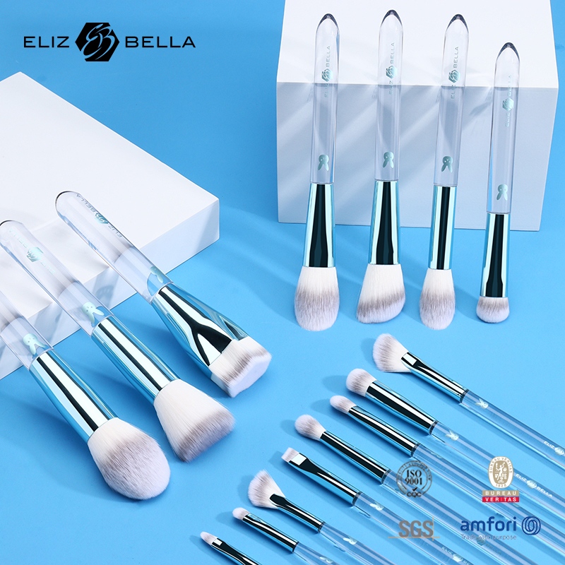 Eco-Friendly Travel Brush – Compact Synthetic, Aluminum Ferrule, Recycled Plastic Handle – Premium Packaging Box Including
