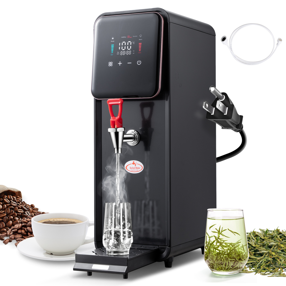 Hot Water Dispenser, 2000W Commercial Hot Water Boiler, 50L(13Gal)/H Large Hot Beverage Dispenser with 304 Stainless Steel Inner, HD LED Screen for Hotels, Restaurants, Bars 12L
