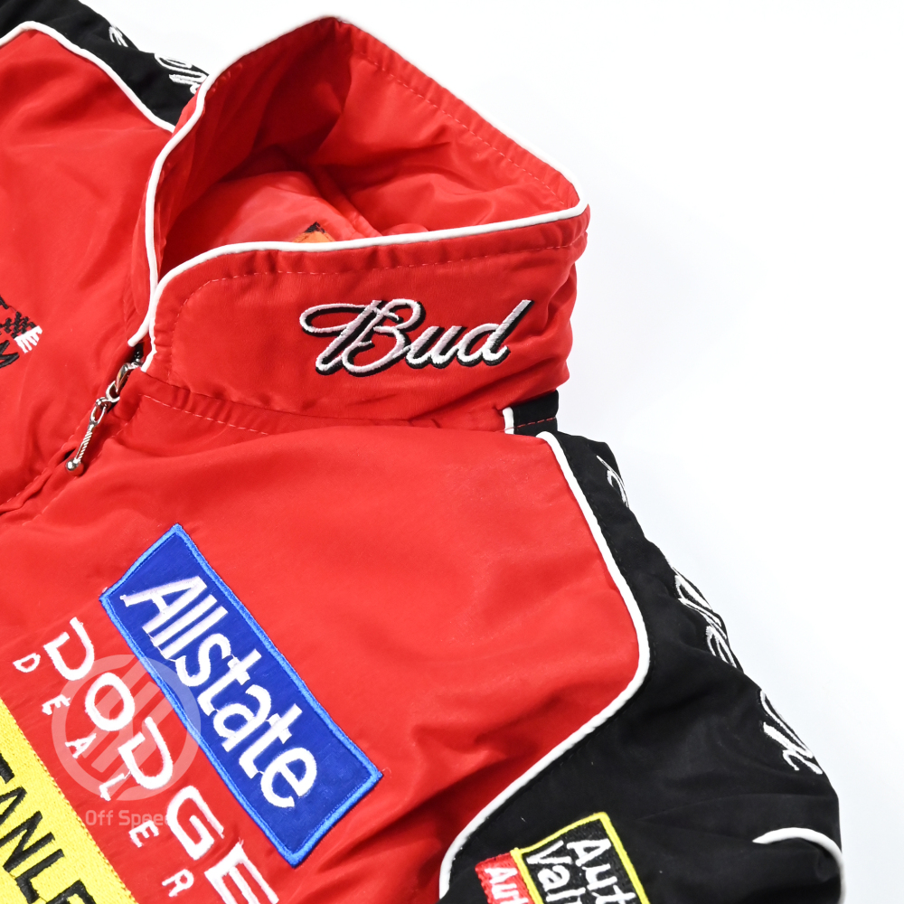 F1 Budweiser Embroidered Vintage Racing Jacket Red