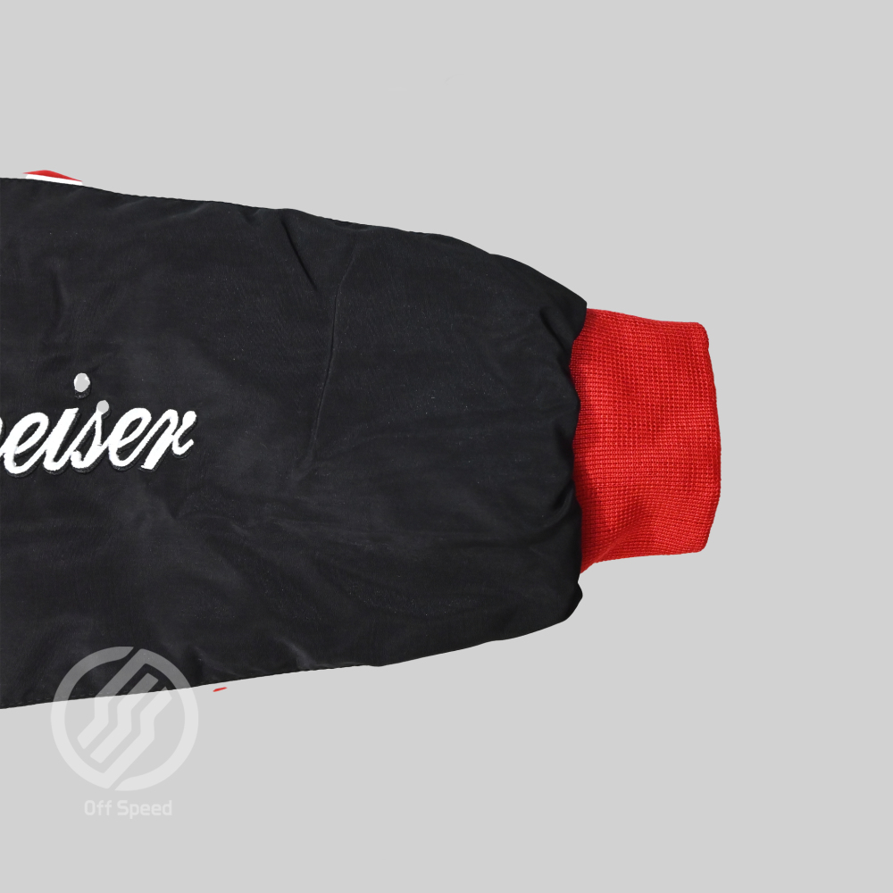 F1 Budweiser Embroidered Vintage Racing Jacket Red